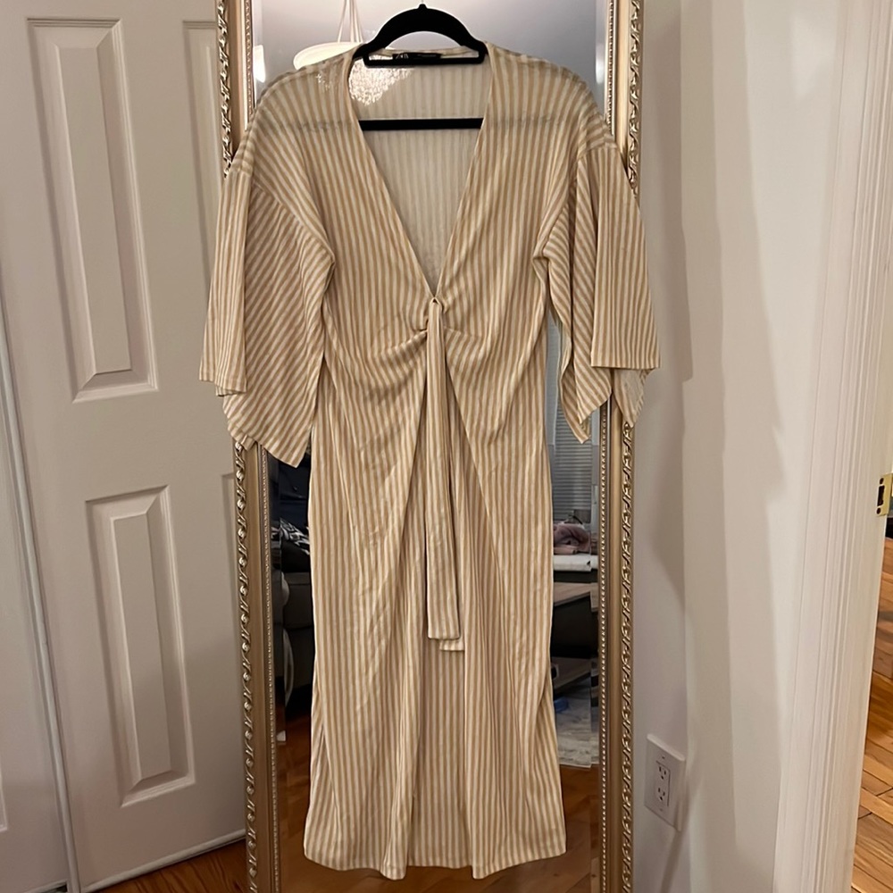 Zara Yellow Striped Dress